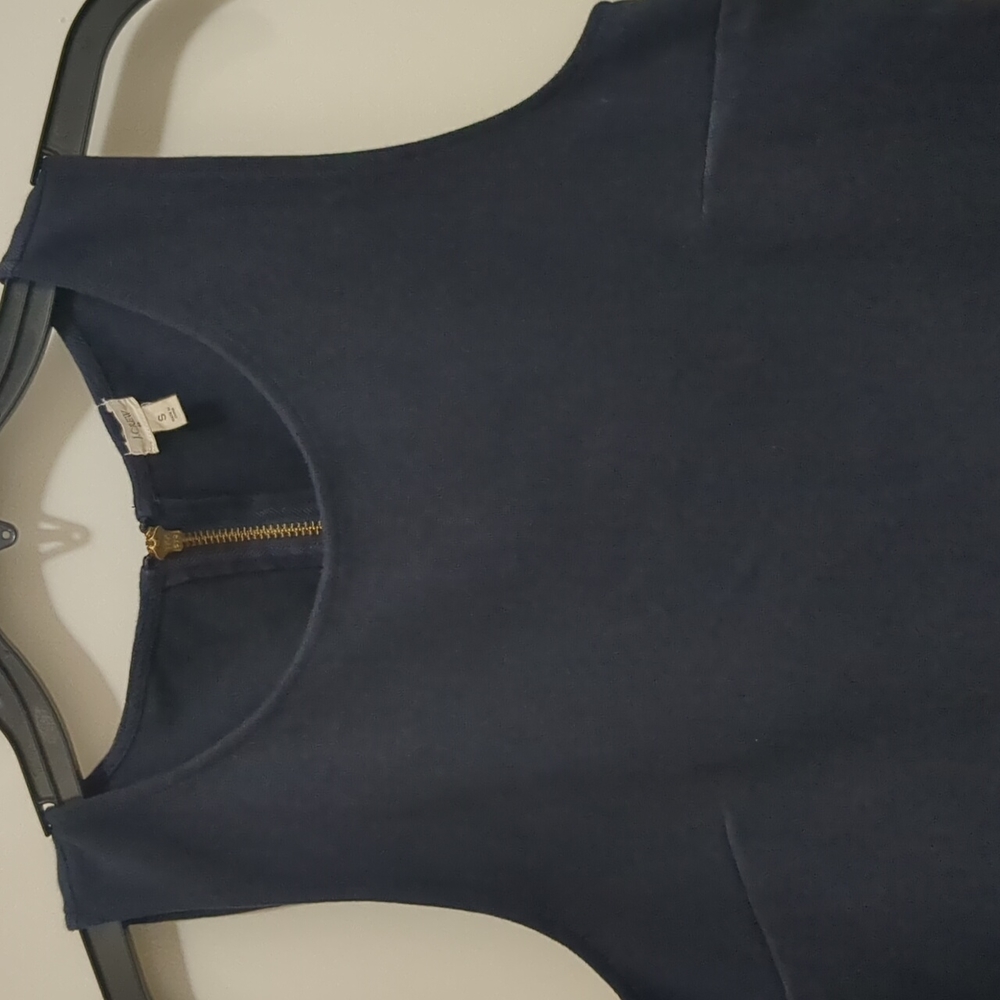 Blue navy J Crew Peplum Top in size Small. - Picture 2 of 6